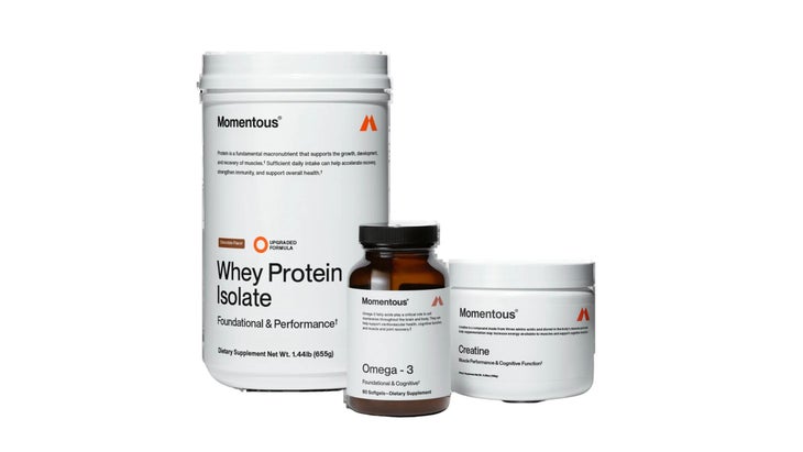 Packaging of whey protein, omega-3 and creatine