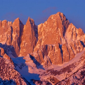 mt whitney at sunset
