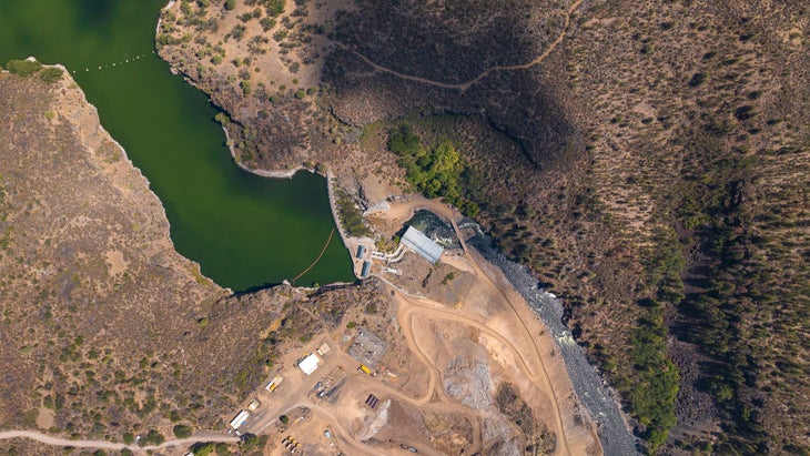 Copco 1, one of four hydroelectric dams removed from the Klamath River, stood 120 feet tall and held 77,000 acre-feet of water in its reservoir. Demolition began in March.