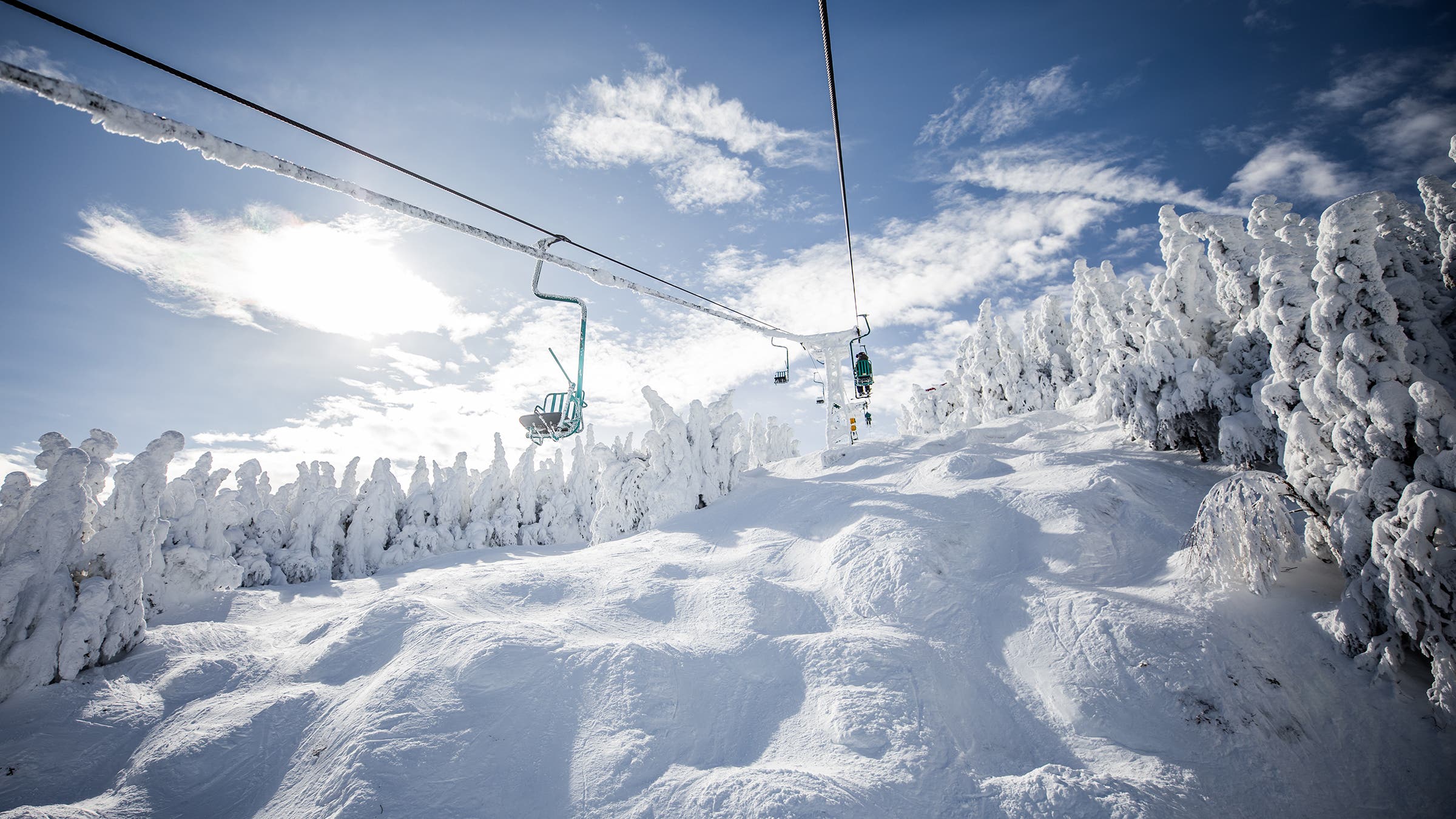 The Single Chair above crazy-big bumps at Mad River Glen