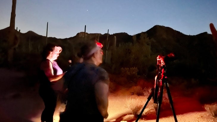 red light setting on headlamp for stargazing