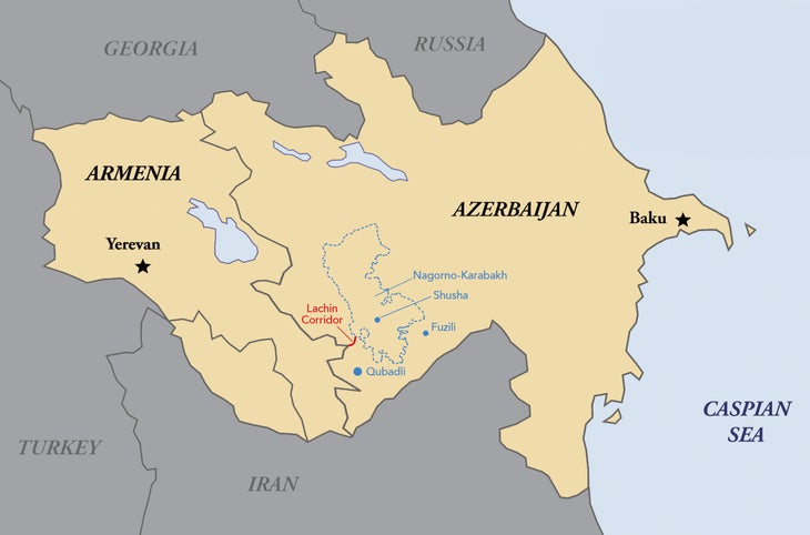 Map of Azerbaijan