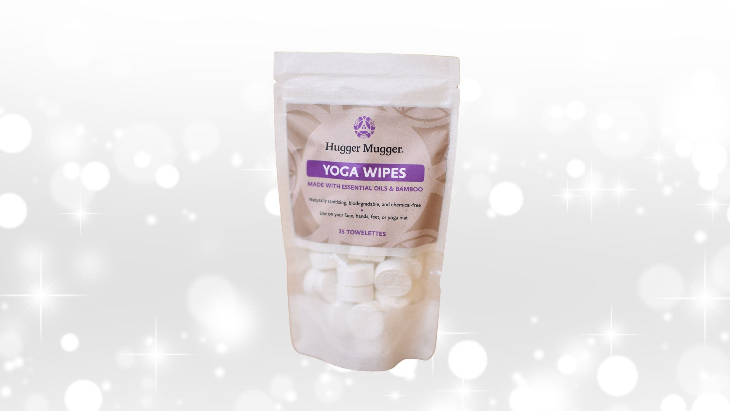 bag of wipe pods on white background