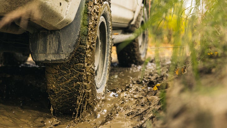 BFGoodrich KO3 tires churning through mud