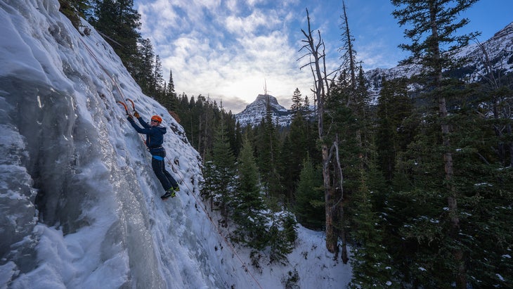 Wes Siler ice climbing