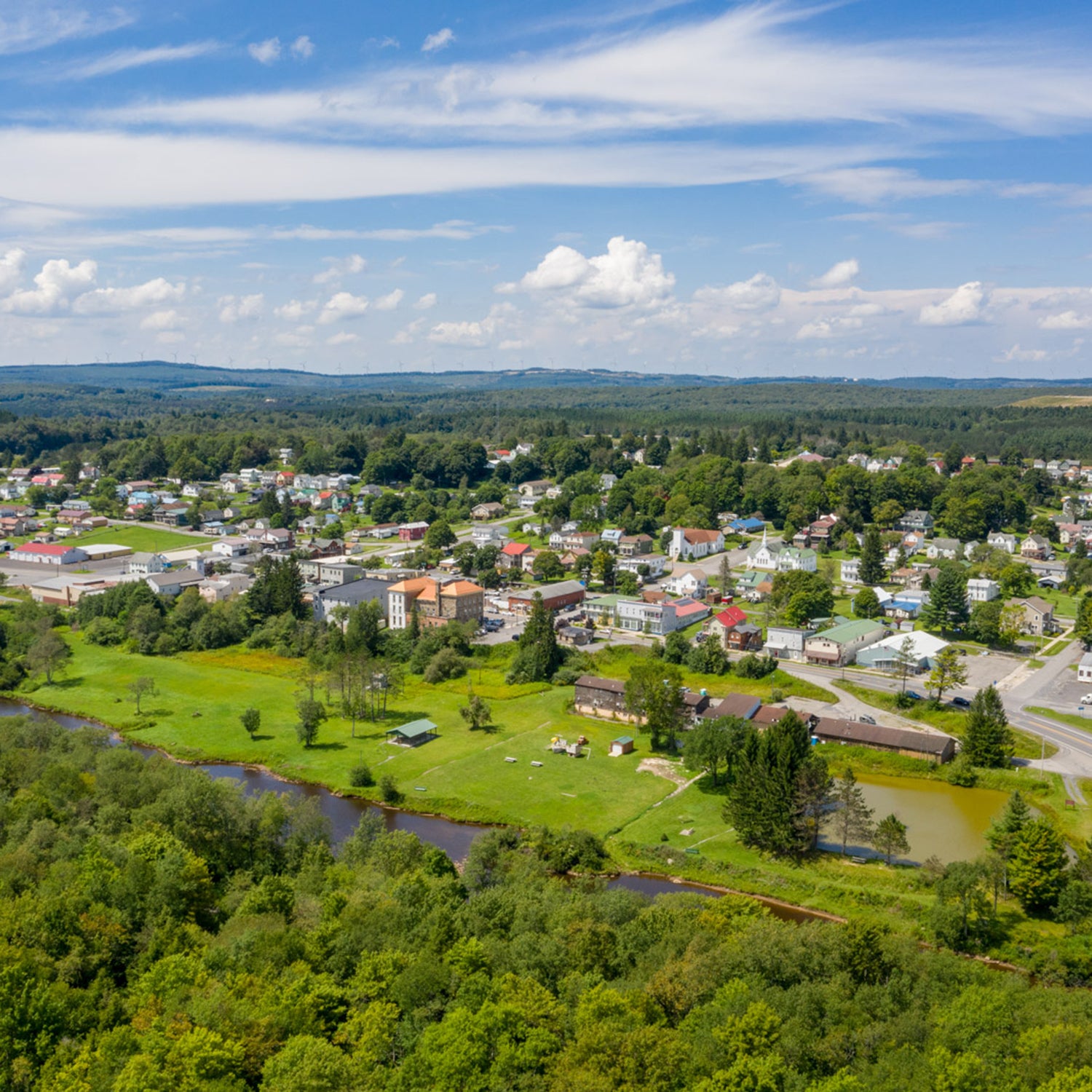 aerial view Davis, WVA