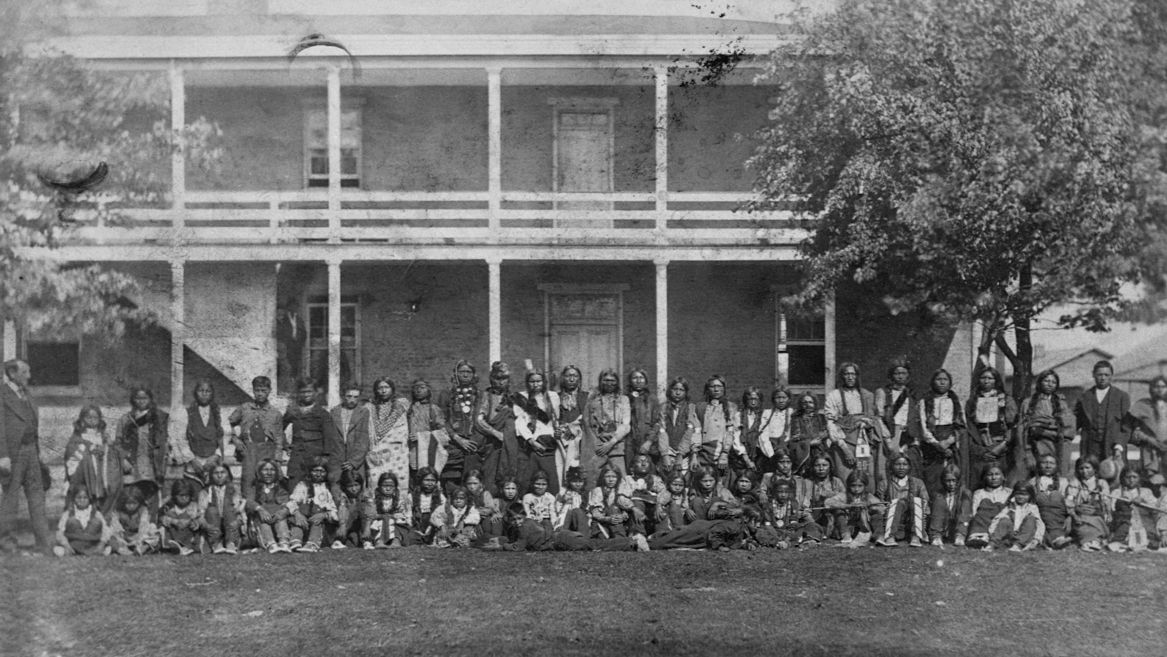 Sioux boys arrive at the Carlisle School, October 5, 1879