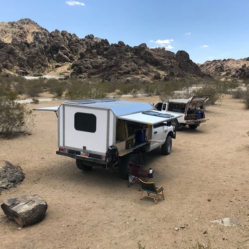 Mike Bassett and Kristen Hayes’ camp in the West Mojave