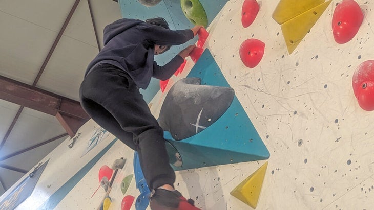 Wes Siler takes a human child rock climbing.