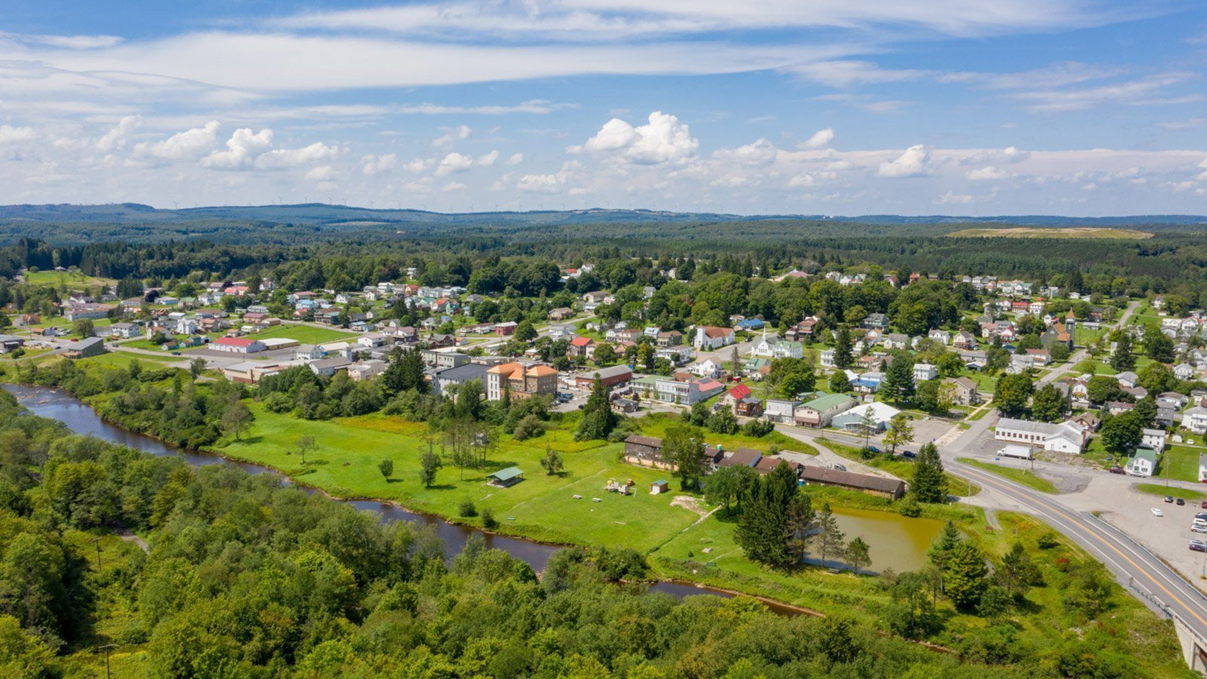 aerial view Davis, West Virginia