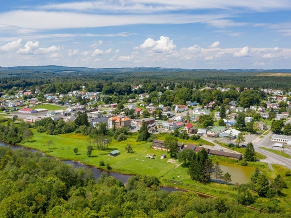 aerial view Davis, West Virginia
