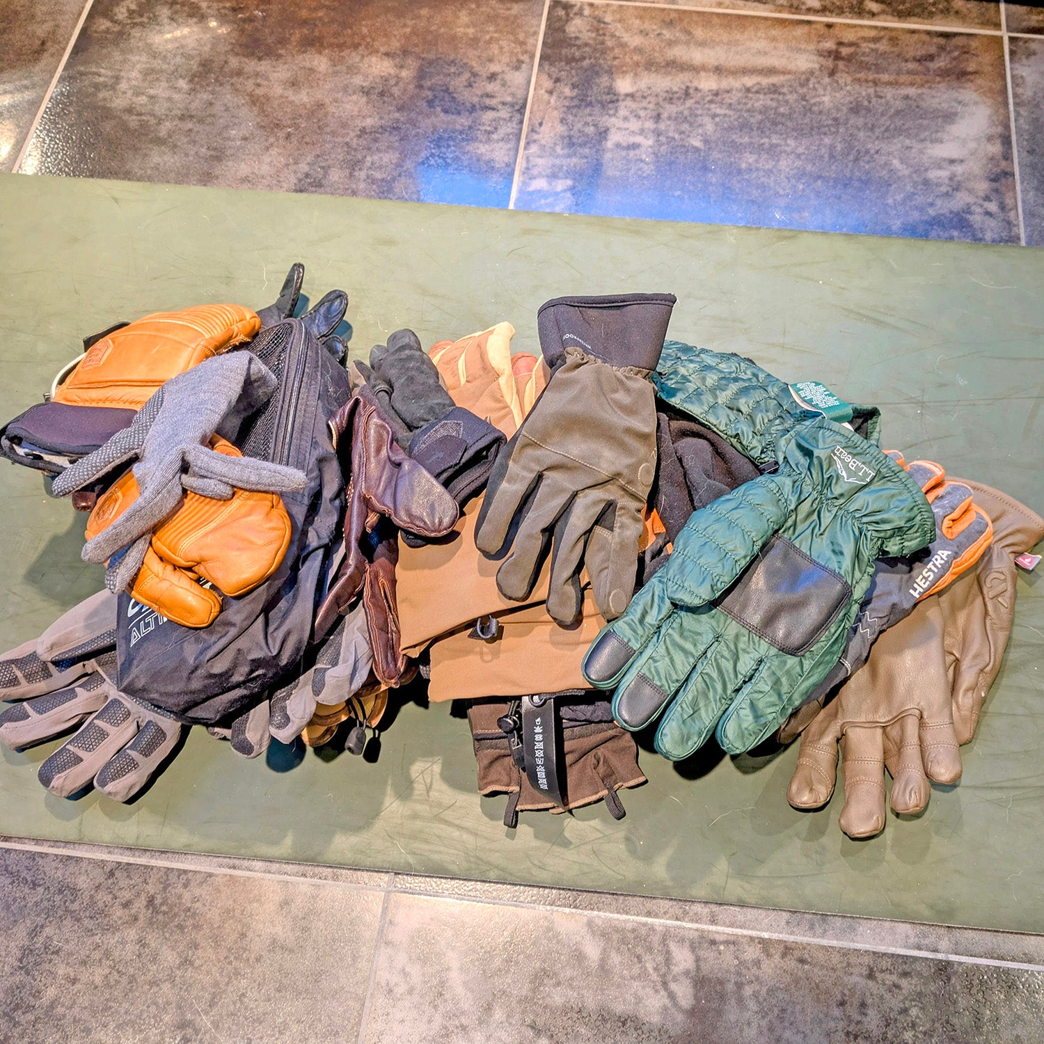 A pile of gloves