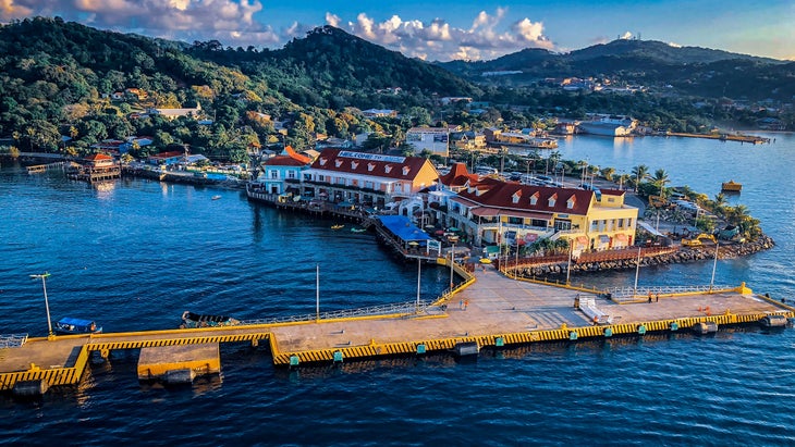 town of Coxen Hole, Roaton, Honduras