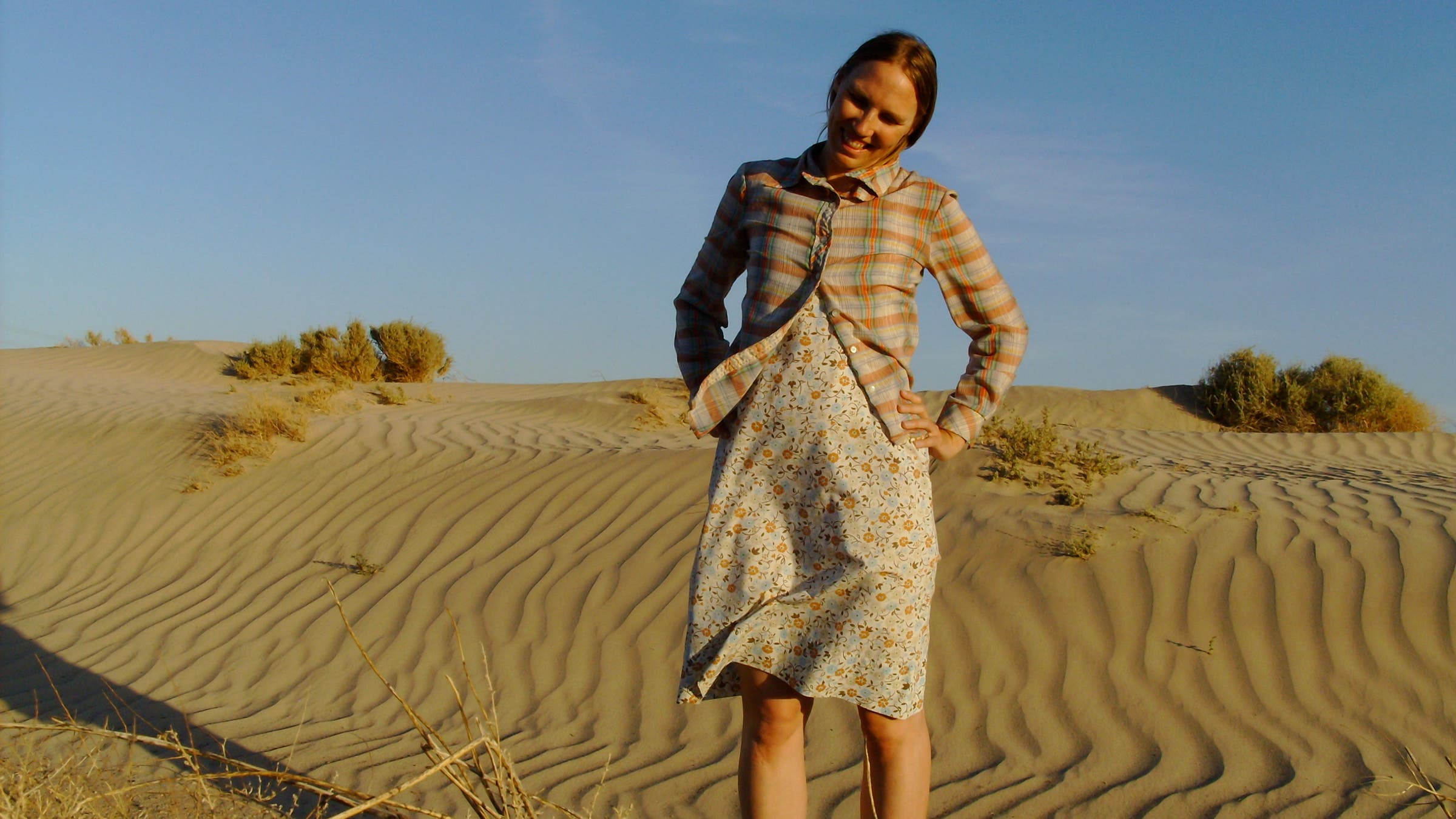 Kelly Herbinson tortoise counting in 2007