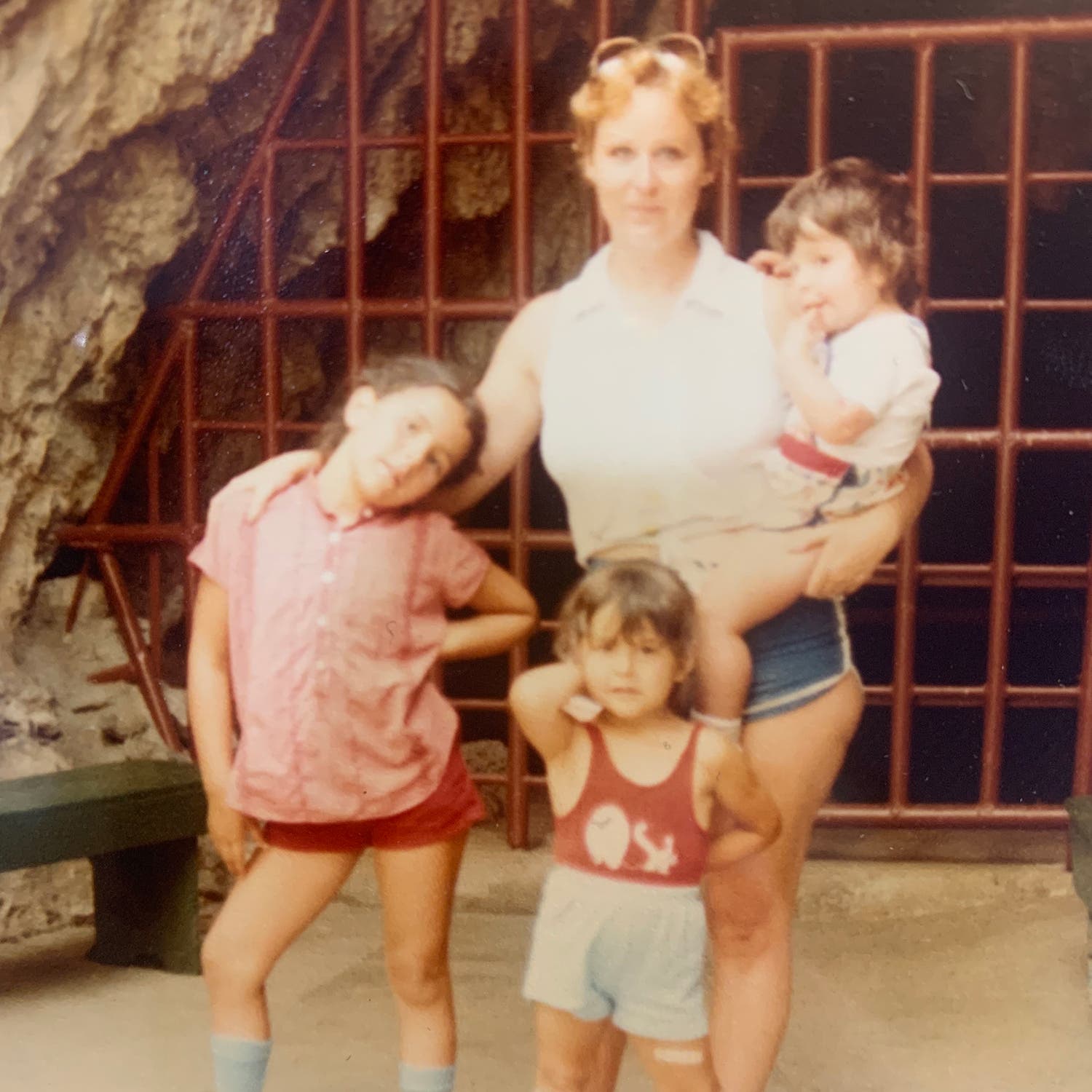Linda Sue Anderson with her three children around 1980