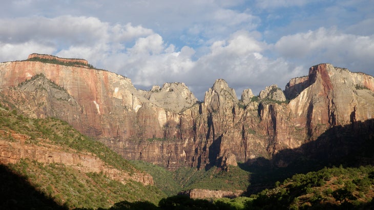 Zion National Park view of cliffs