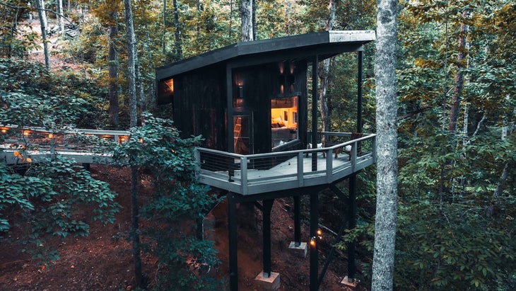 Nature’s Nook, a treehouse vacation rental near Dahlonega, Georgia