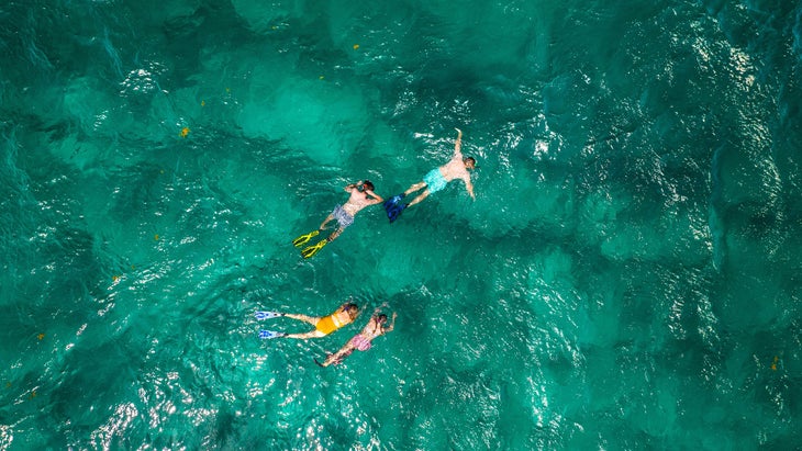 family snorkeling at Lauderdale-by-the-Sea in Florida