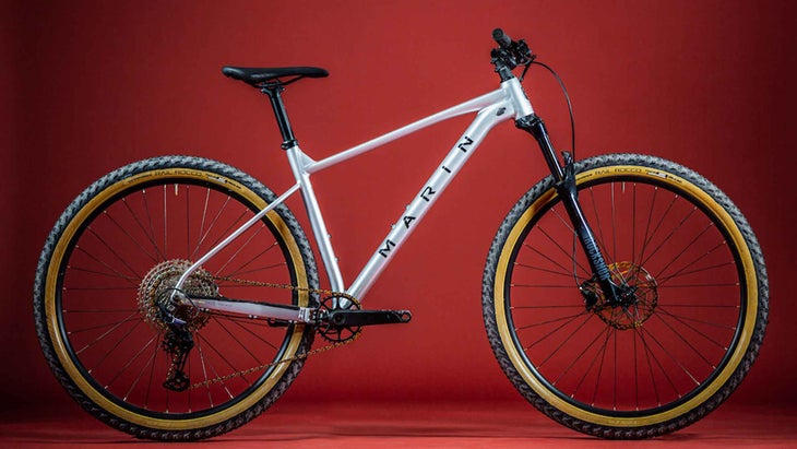 A hardtail mountain bike