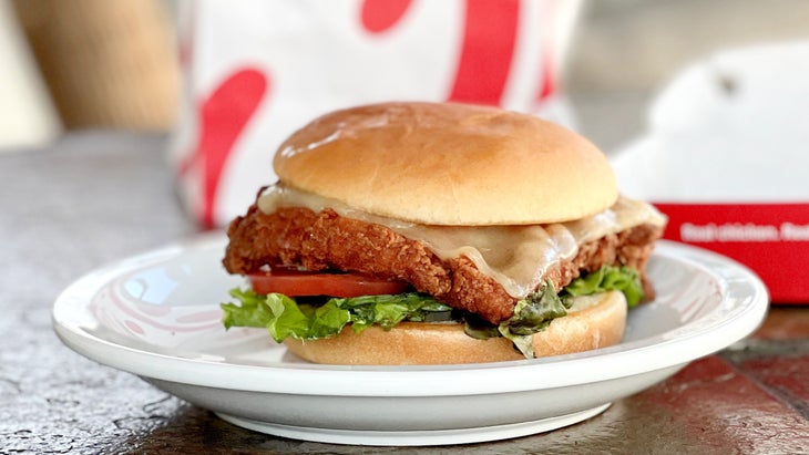 A Chicken Deluxe sandwich from Chick-fil-A was one of the many food items that tested positive for plastic chemicals