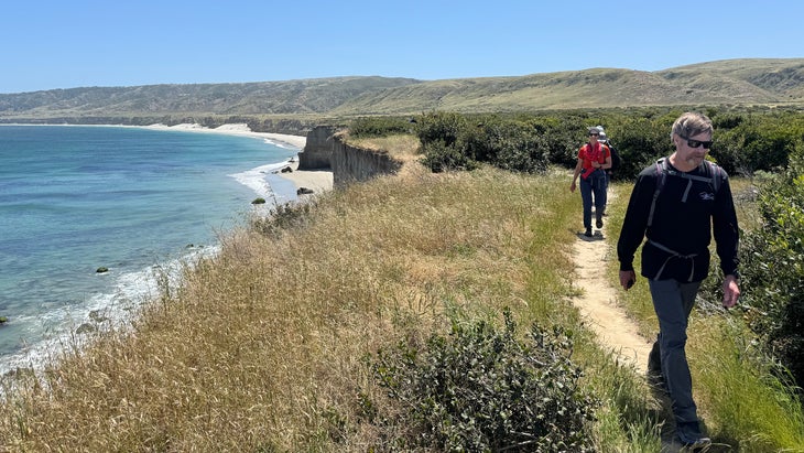 hikers on Santa Rosa, Channel Islands National Park, California