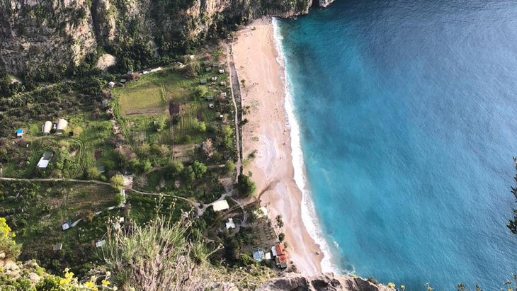 aerial view of Lycian Way, coast of Lycia, southern Turkey