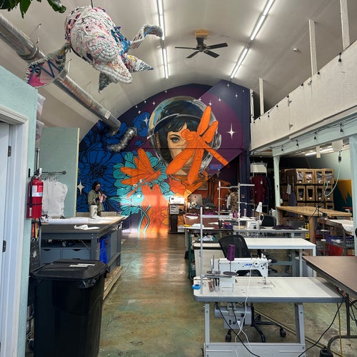 Inside an office building