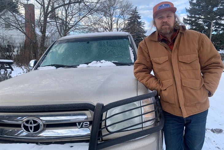 Mark Sundeen with his Toyota V8