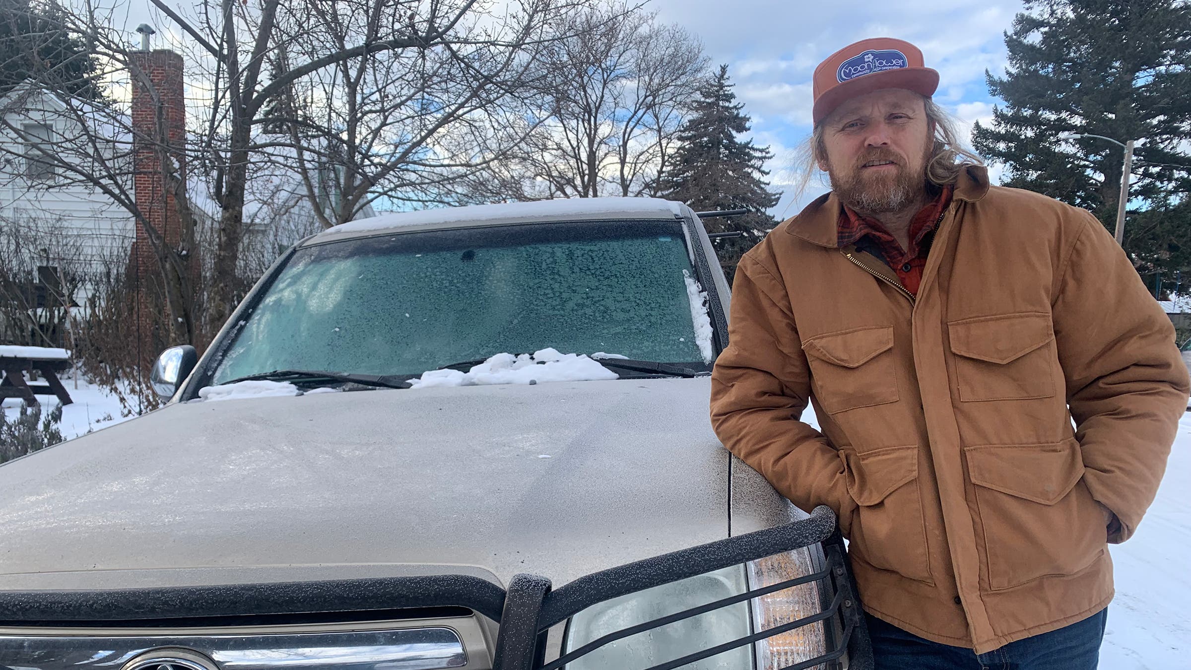 Mark Sundeen with his truck