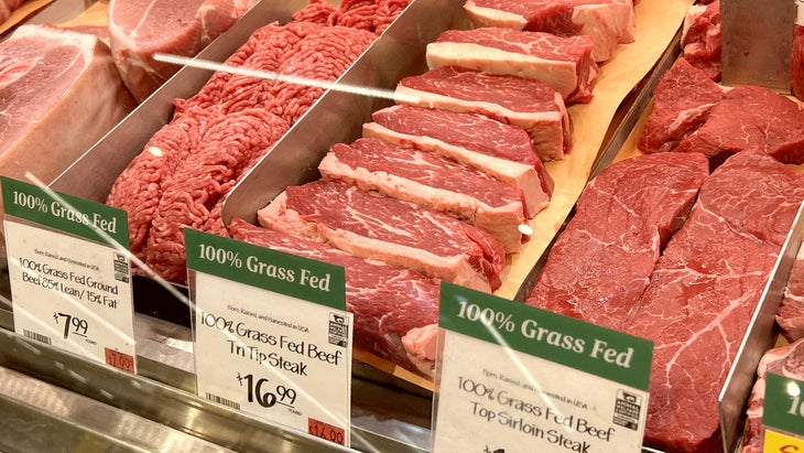 Grass-fed beef at whole foods was found to be one of the foods contaminated with plastic