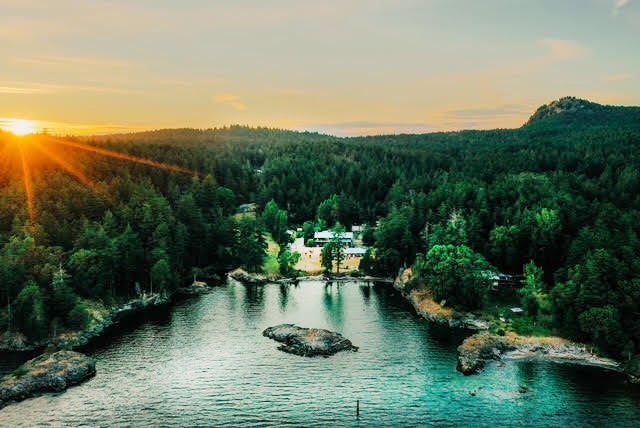 sunset at Pebble Cove