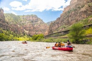 Rafters, Colorado River, Glenwood Canyon