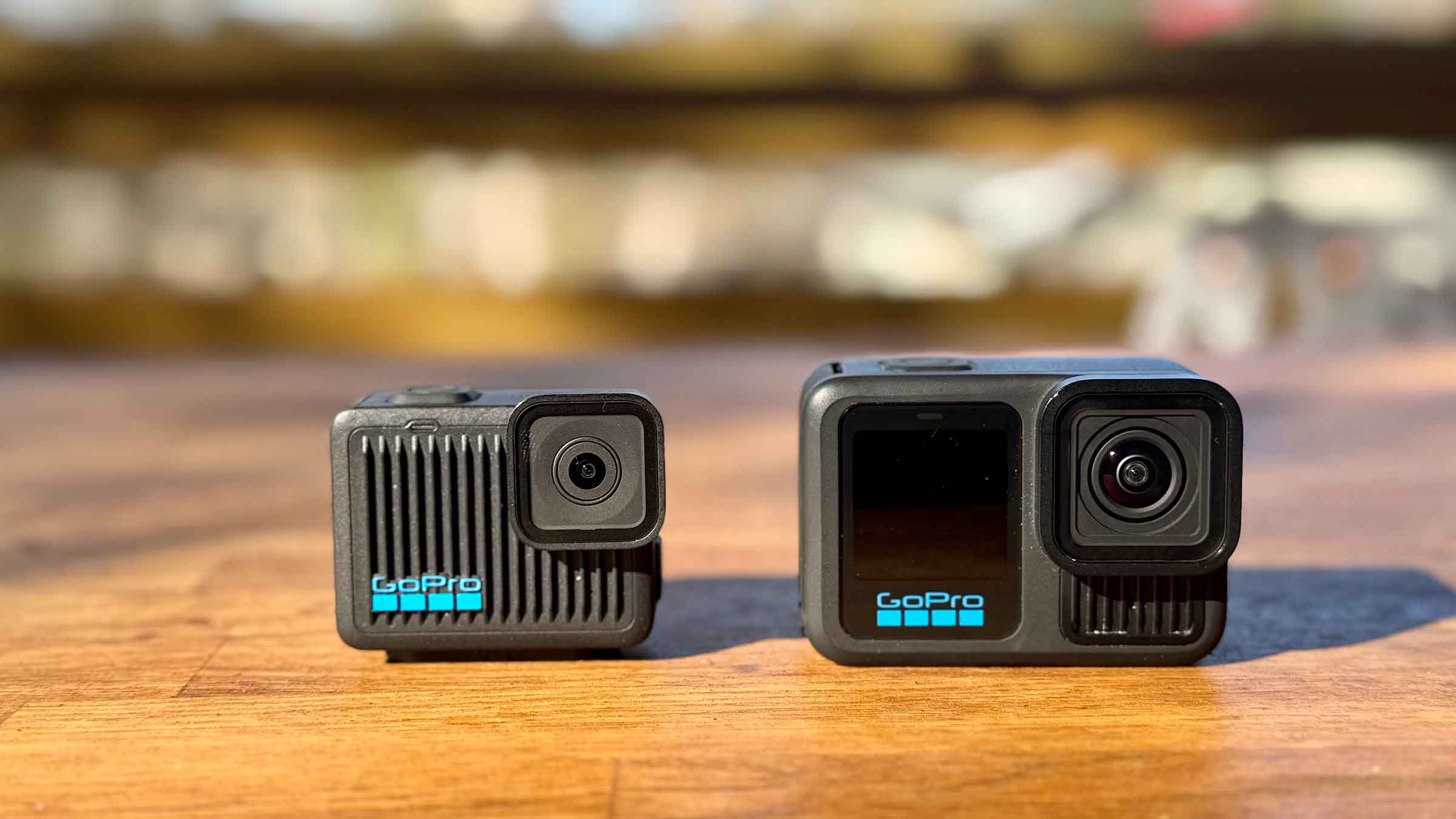 Two GoPro cameras next to each other