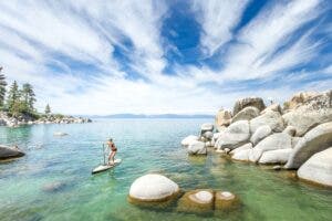 There are worse ways to spend an afternoon than paddling on Lake Tahoe. 