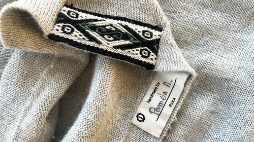 Detail of alpaca sweater