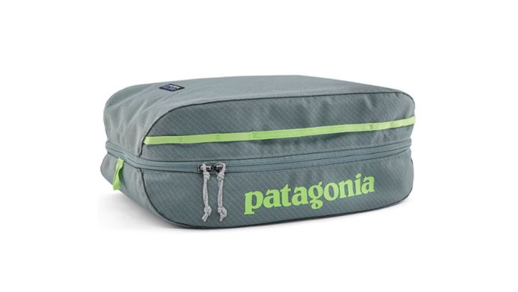 green Patagonia zipper bag