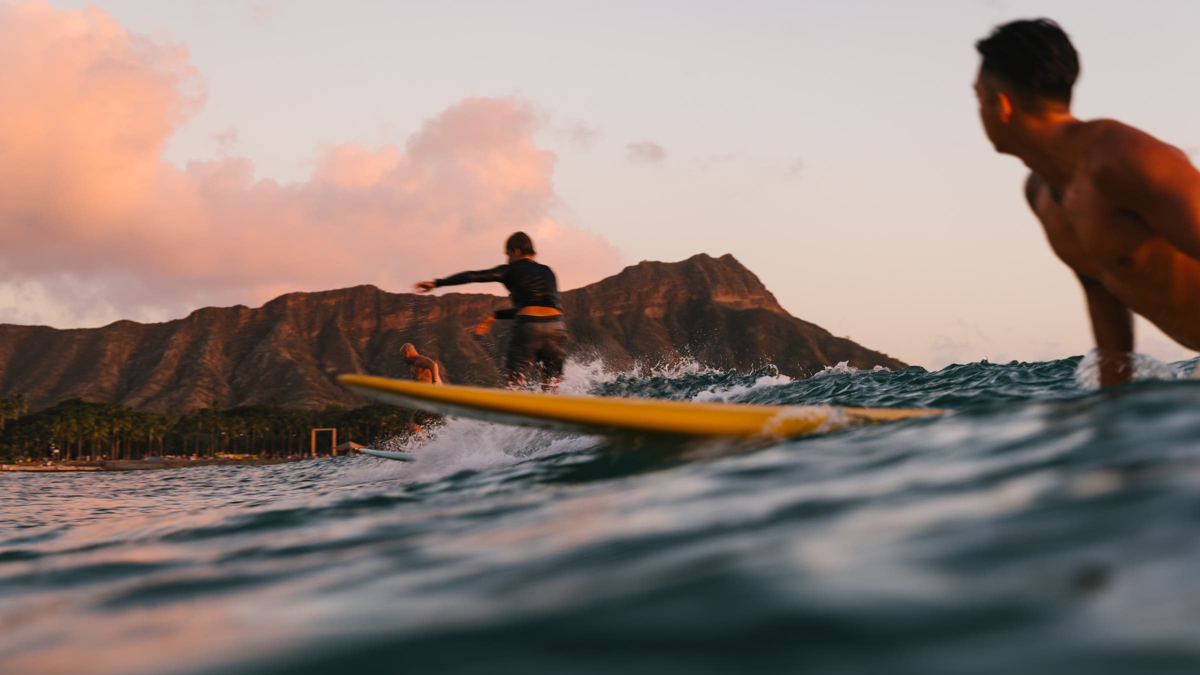 two surfers in ocean