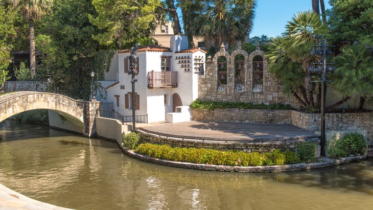 The San Antonio Riverwalk in San Antonio, Texas