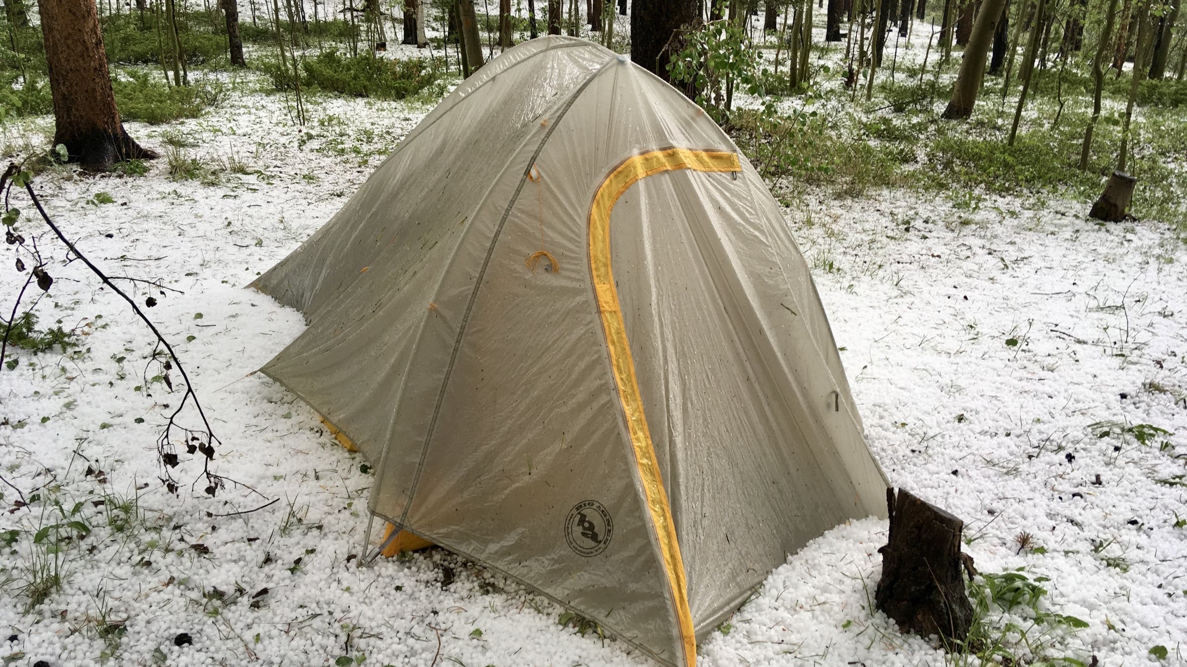 Tent in snow