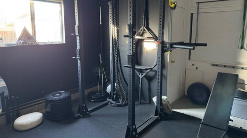 Squat rack in garage