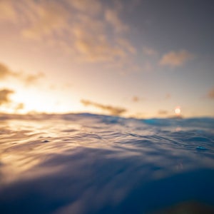 The sun sets behind the Pacific Ocean near Garden Eel Cove
