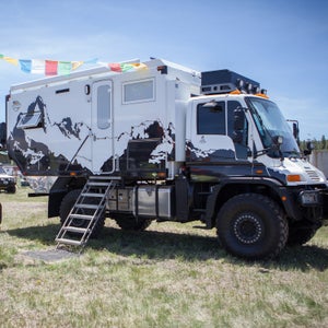 Overland expedition-style camper at Overland Expo show