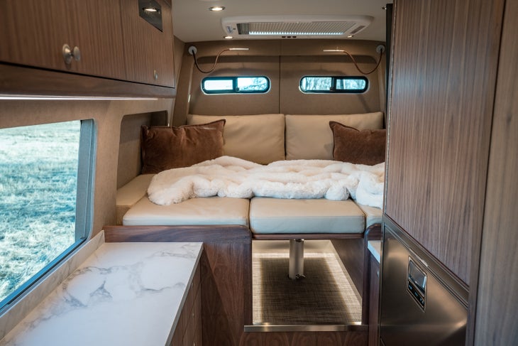 Interior of Redtail Skyloft Van