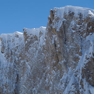 A cornice in the Las Leñas backcountry, Argentina. Trull survived an avalanche when the cornice broke.