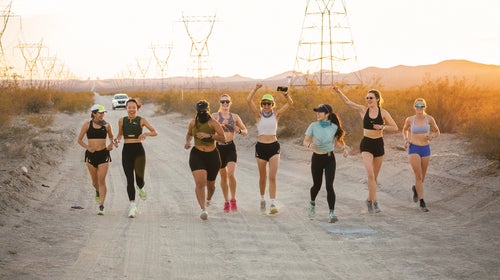 Members of Los Angeles–based Koreatown Run Club competing in The Speed Project, a race from LA to Las Vegas.