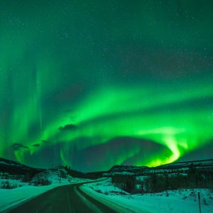 Auroras on the road outside Whitehorse_Stephanie Vermillion