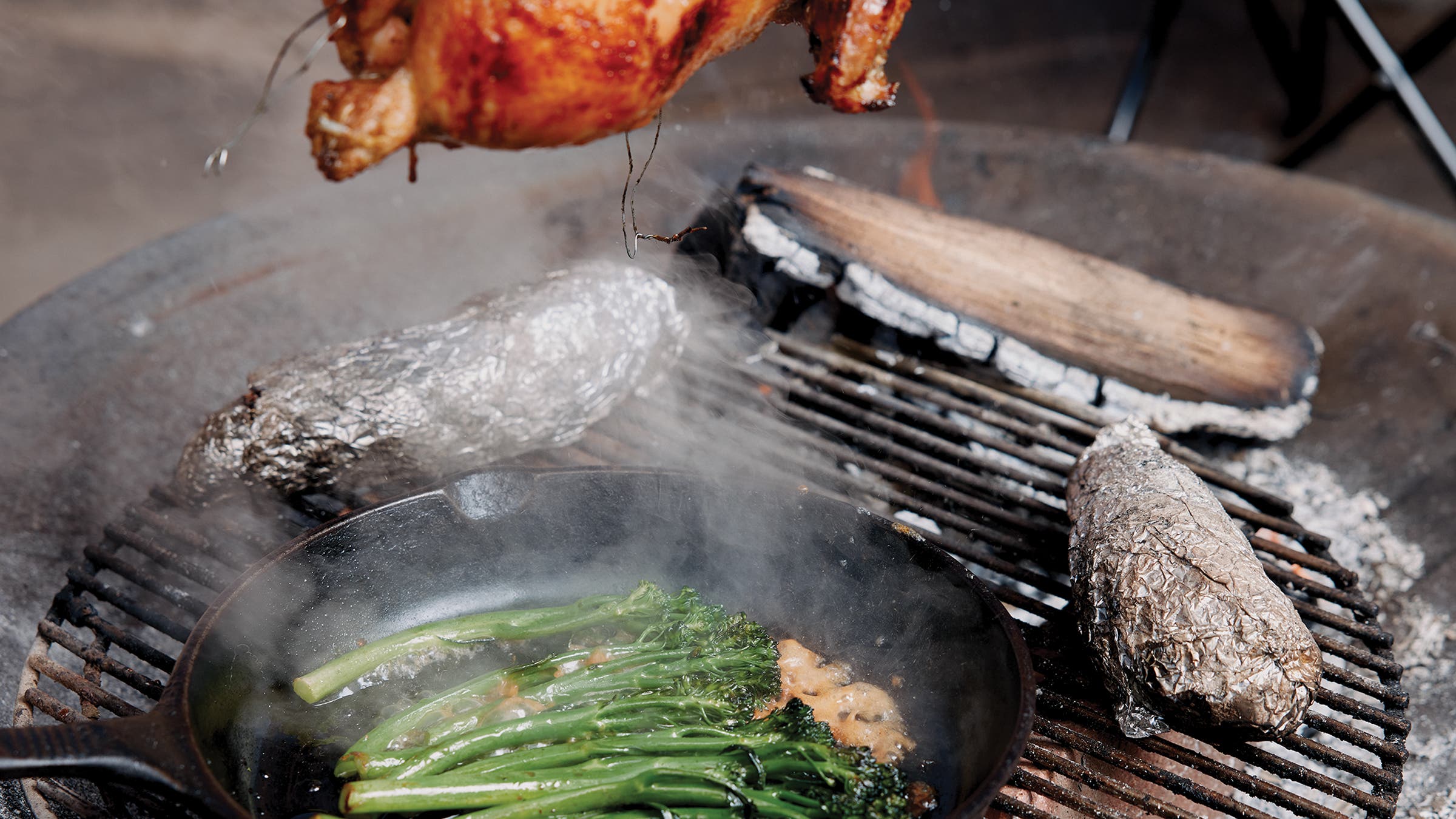 vegetable cooking with chicken