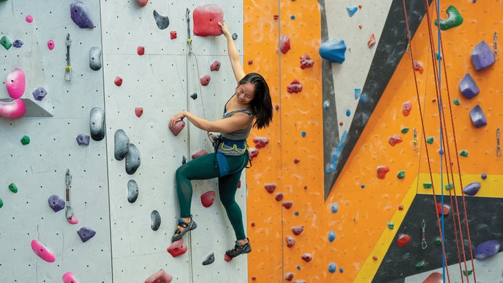 Climbing at First Ascent gym