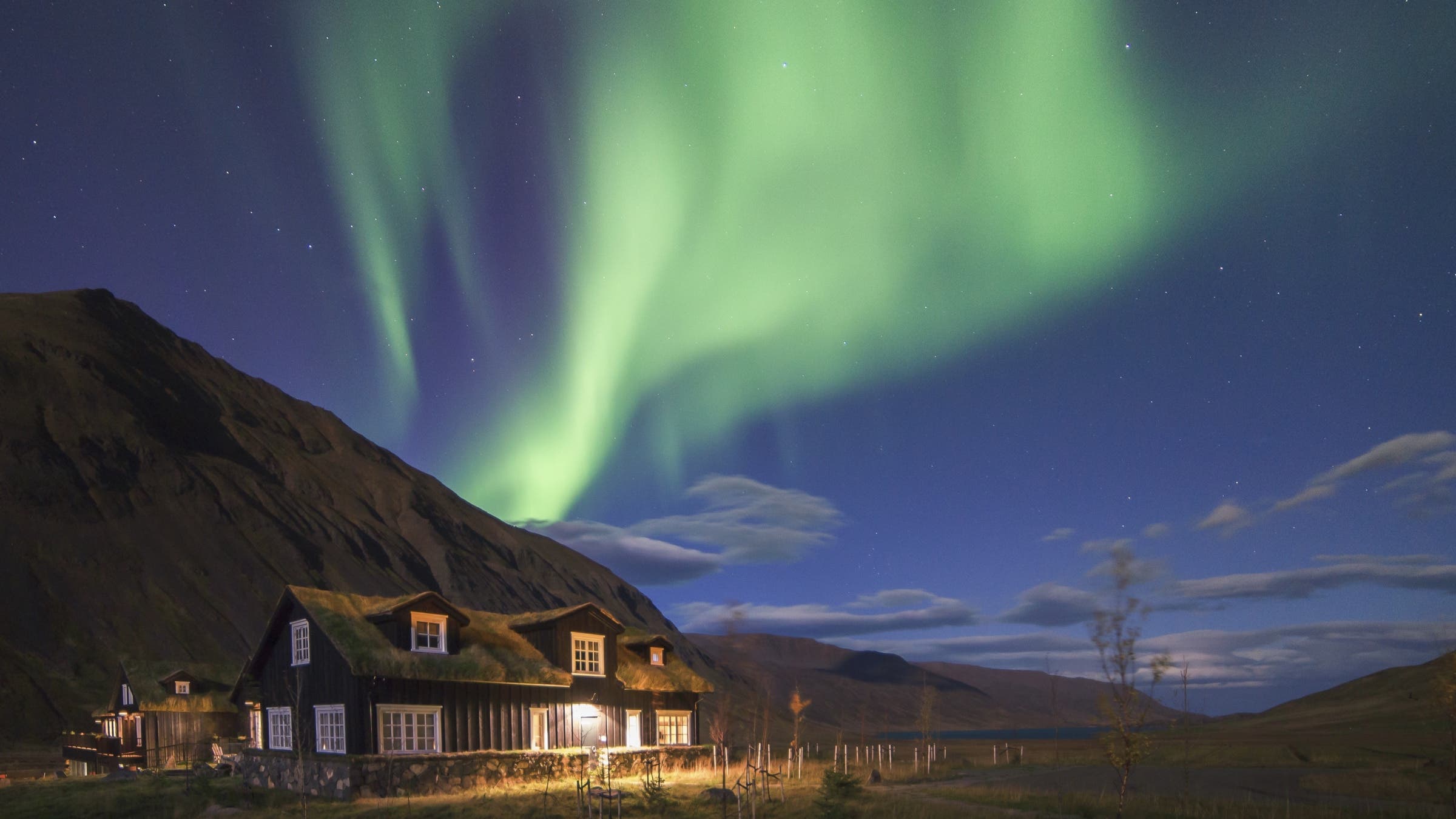 Northern lights at Deplar Farm