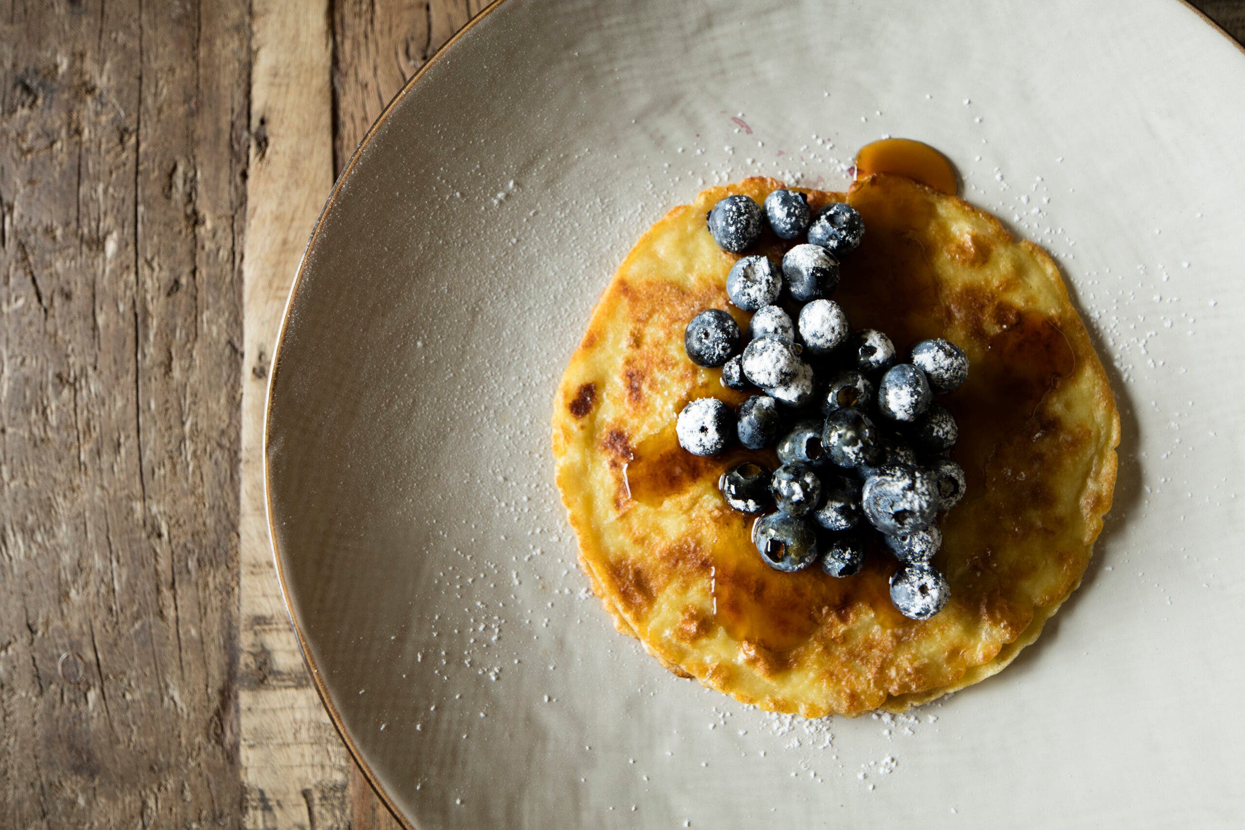 Pancake with blueberries
